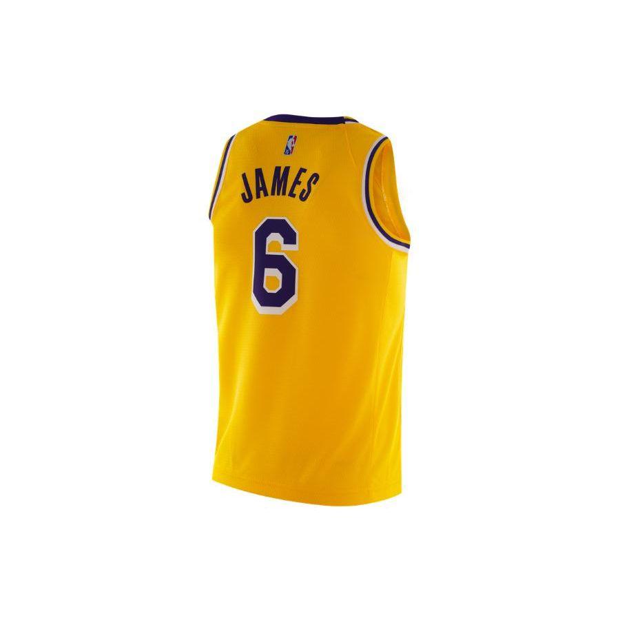 Nike NBA Letter Print Basketball Jersey Kids Tops Yellow DV2384-728