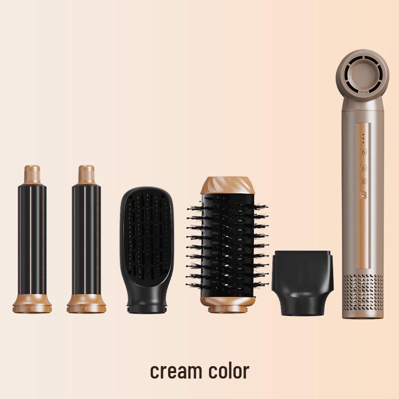 Çok Fonksiyonlu Hızlı Kuruyan Saç Kurutucu ve Maşa – Kabarık Modeller İçin Altı Bir Arada Sıcak Hava Tarağı