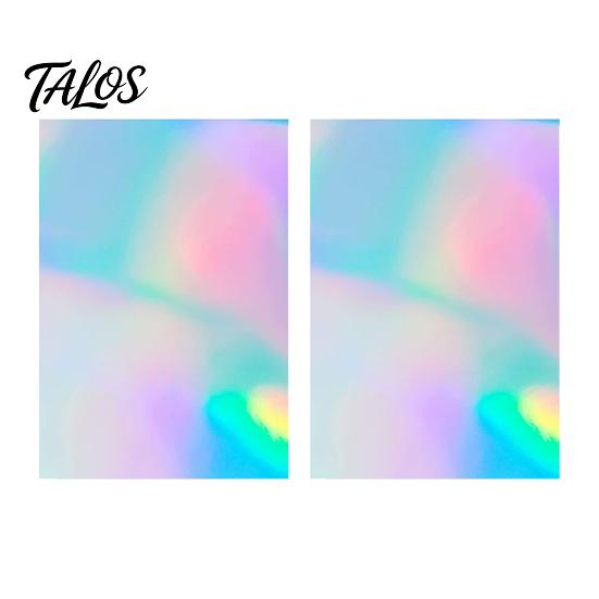 Selbstklebendes Laminierpapier 2 Stück Holografische Folie, mit schillerndem Regenbogeneffekt, Wasserdicht, Professionelle Zubehörteile für Karten, Kratzfest