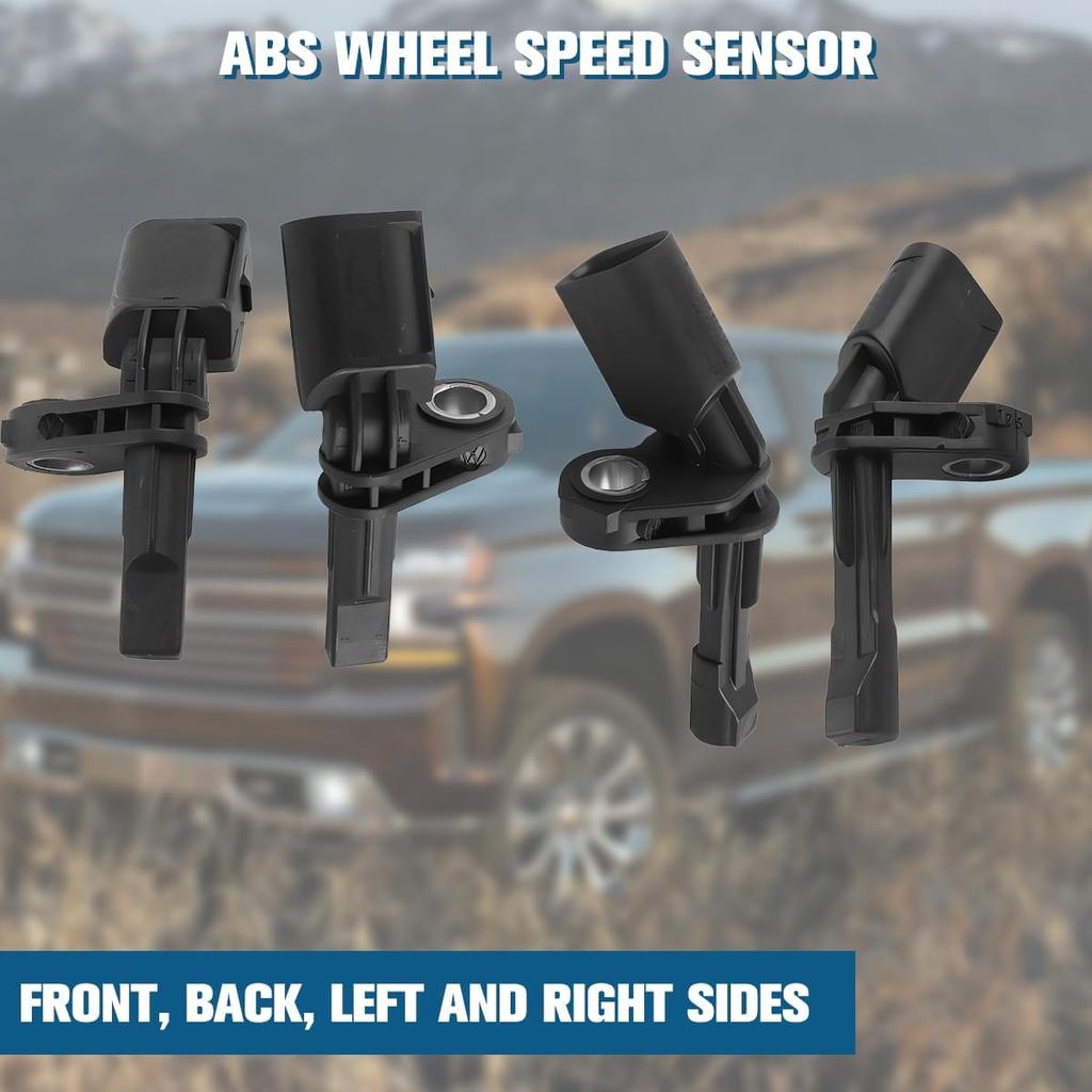 HZEL Car ABS Wheel Speed Sensor, 4 PCS Front Rear Right Left OEM# WHT003856 WHT003857 Vehicle ABS Tire Speed Sensor Replacement, Auto Accessories,