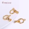 Trendy Pearl Clasp Connector For Bracelet Necklace Making,18K Gold Plated Pearl Clasp Fastener DIY Jewelry Making Accessories