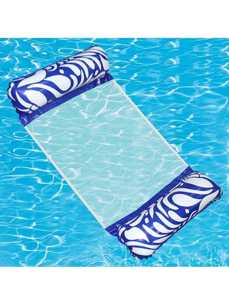 1pcs Foldable Water Hammock Float Lounger PVC Inflatable Pool Mat Floating Bed Chair Swimming Air Mattress Pool Party Recliner