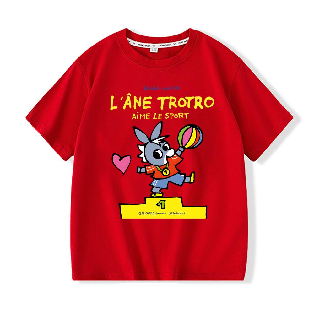 

Lane Trotro TV 100%Cotton T-shirts Children Boysgirls Short Sleeve Breathable Tops Kawaii Kids Summer High Quality Tshirts Tee 100