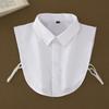 Ruffle Lapel White Fake Collar Women Detachable Collars Scarf False Collar Shirt Tie Plaid Female Removable Dickie Shirt Women