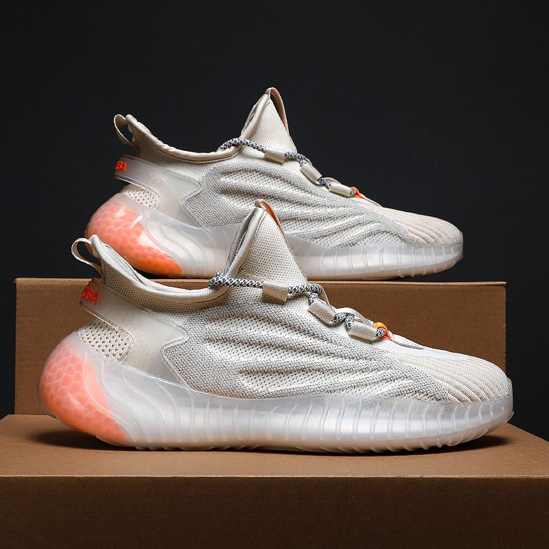 

WTEMPO летние кроссовки мужские сетчатые дышащие уличные спортивные туфли на толстой подошве с нескользящей мягкой подошвой повседневные кроссовки 39 бежевый