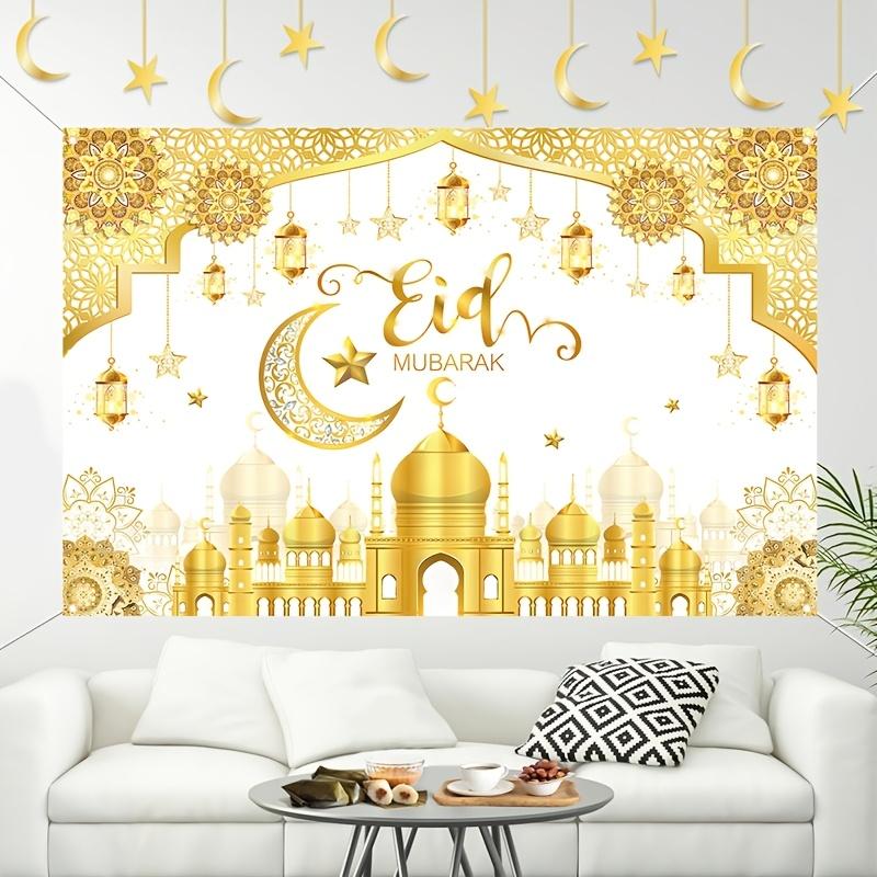 Eid Al Fitr Mubarak Background Banner Muslim Festival Background Ramadan Home Wall Decoration 100X70CM
