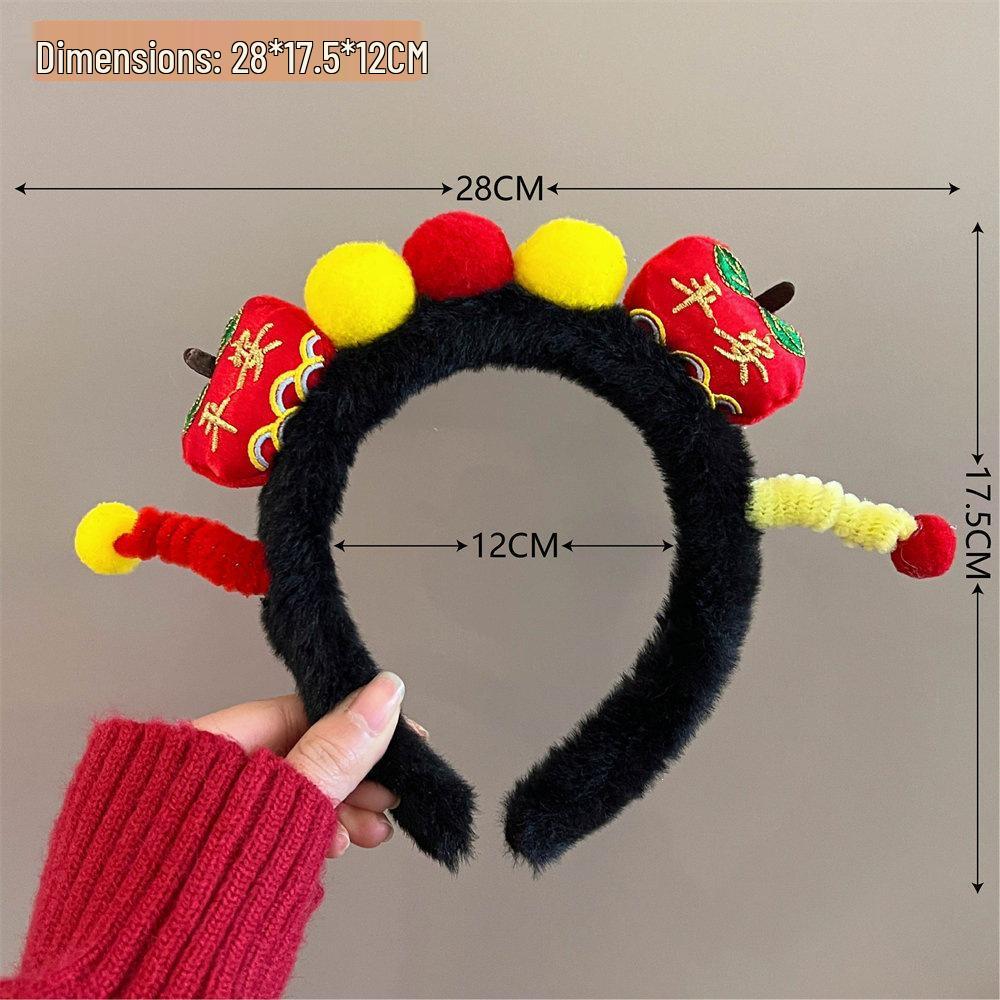 Bonita diadema de antena de peluche con forma de palito de Niuniu: accesorio divertido para el cabello para fiestas y maquillaje.