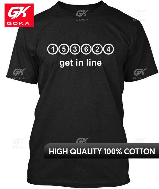 

Straight Six Get In Line S 1 5 3 6 2 4 TShirt Made In The USA Size Graphic T Shirts Unisexs Clothing New In Tops Anime Funny S