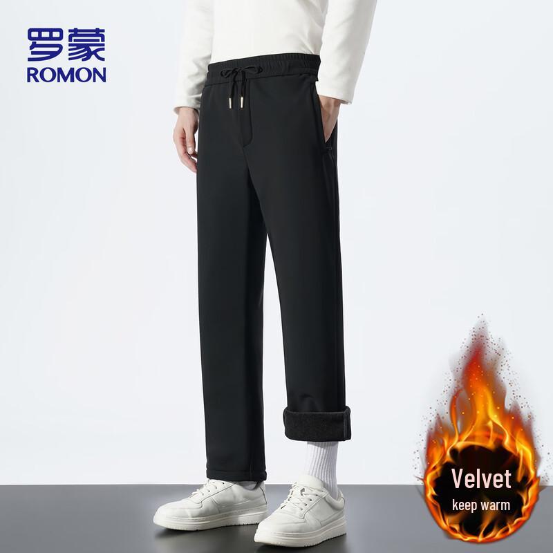 ROMON Men's Warm Fleece-Lined Casual Pants 802
