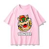 Summer Kids Play BOWSERLUIGI Character Crew Neck TShirt 2026 Cute Loose ParentChild RolePlaying Printed Top for Children