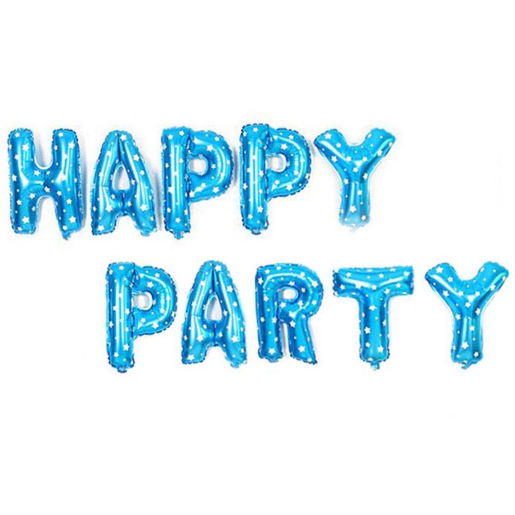 \"Happy Party\" Letter Foil Film Balloon for New Year Wedding Anniversary Decoration