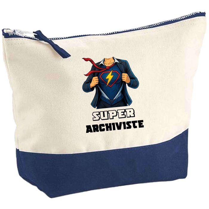 Trousse de maquillage - PLANETEE - Super Archiviste Femme - Grand format - Coton - Fabrication française
