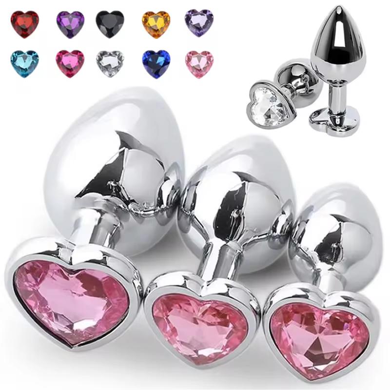 Metal Drop Anal Plug For Women Jewel Base Butt Plug G-point Massage Adult Sex Toys Male/Famale Gay