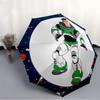 1pc Buzz Lightyear Automatic Folding Umbrella - Portable Foldable Design with 8 Ribs, Durable Plastic & Iron Frame y250725031
