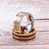 8MM Wide Trendy Gold Color Stainless Steel Rings For Men Women Double Color Engagement Wedding Band Ring Jewelry
