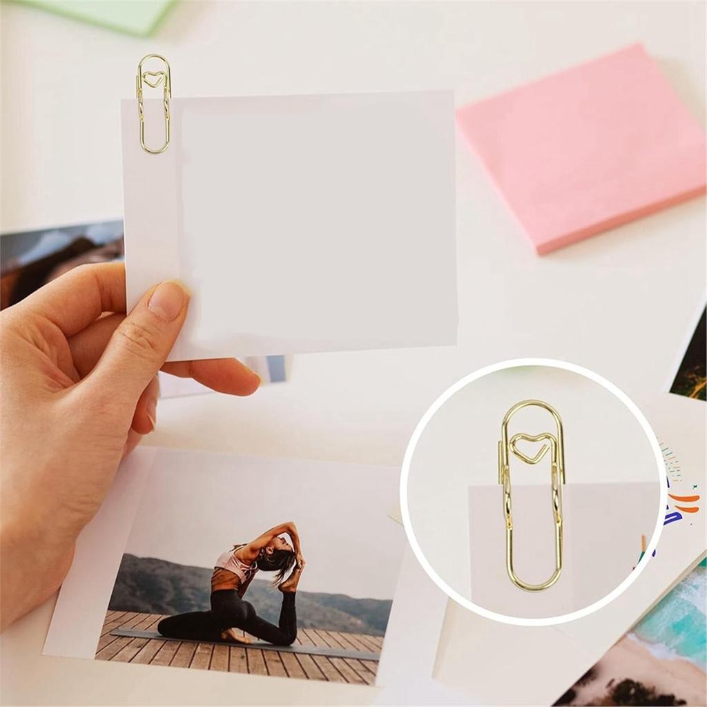Paper Clip Pen Holder, Metal Pen Clips for Notebook - 12 Pcs Colorful Paper Clip Pen Holder Planner Accessories