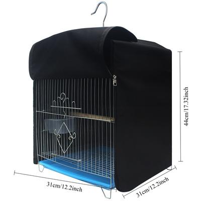 Square Large Bird Cage Cover Warm Insulating Fabric Blanket for Pet Birds Darkening & Temperature Control