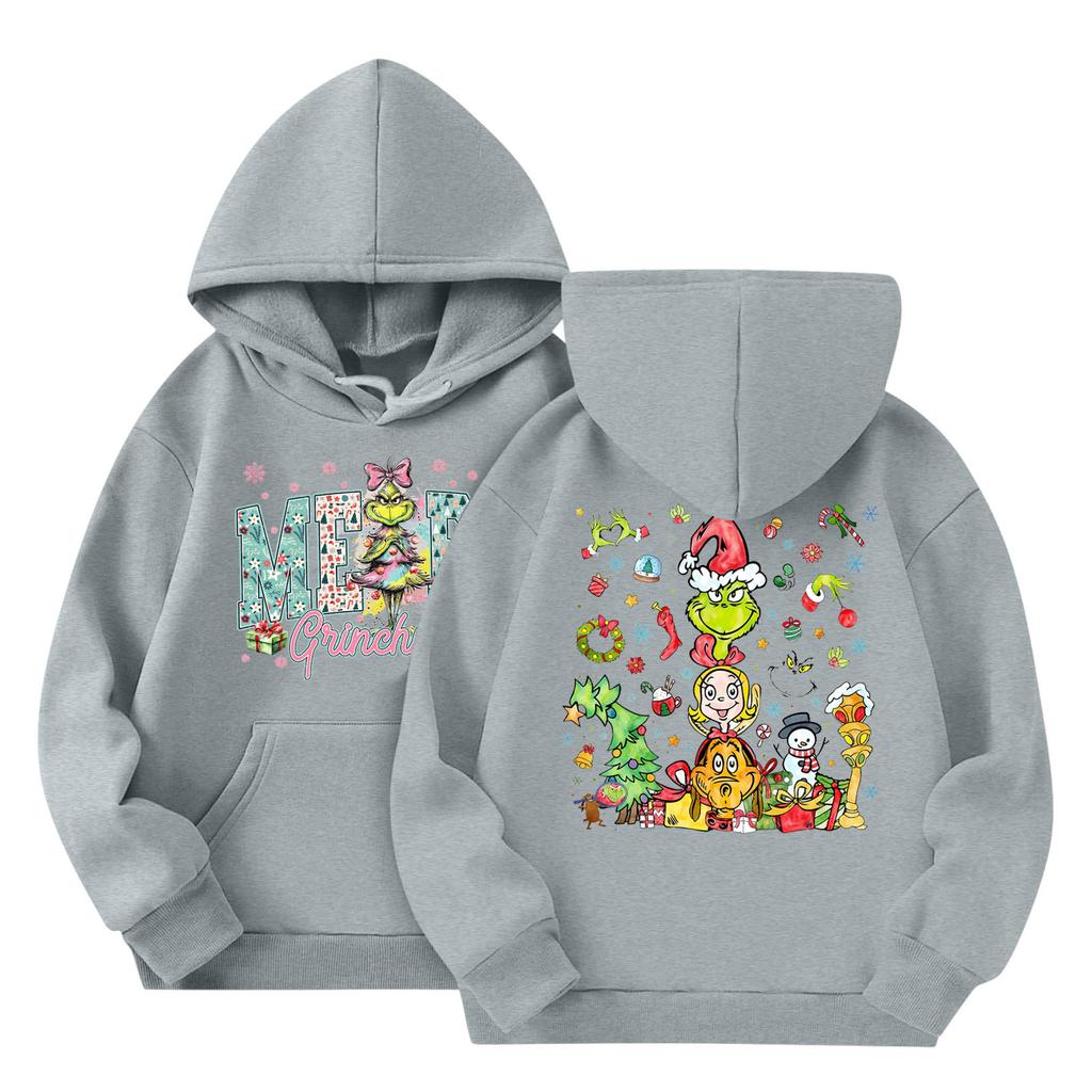 Dětská móda Lehký pulovr s dlouhým rukávem s kapsami Potisk Mikina s kapucí