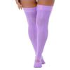 Woemn Sexy High Socks Shiny Solid Color Glossy See-through Stockings Thigh High Stocking