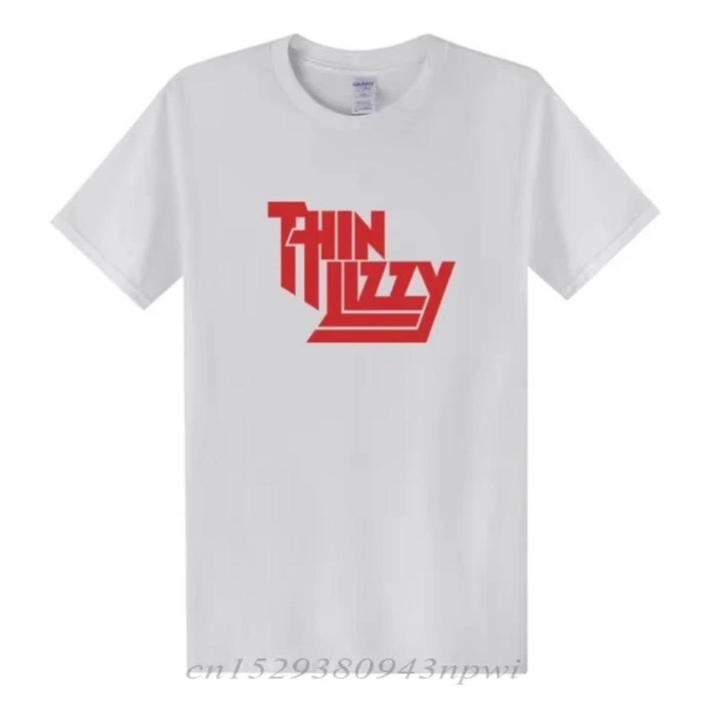 2025 Heavy Metal Thin Lizzy T-Shirt Herren Tops Musik Sänger T-Shirt Kurzarm Baumwolle Rundhals T-Shirt Oberteil Kleidung