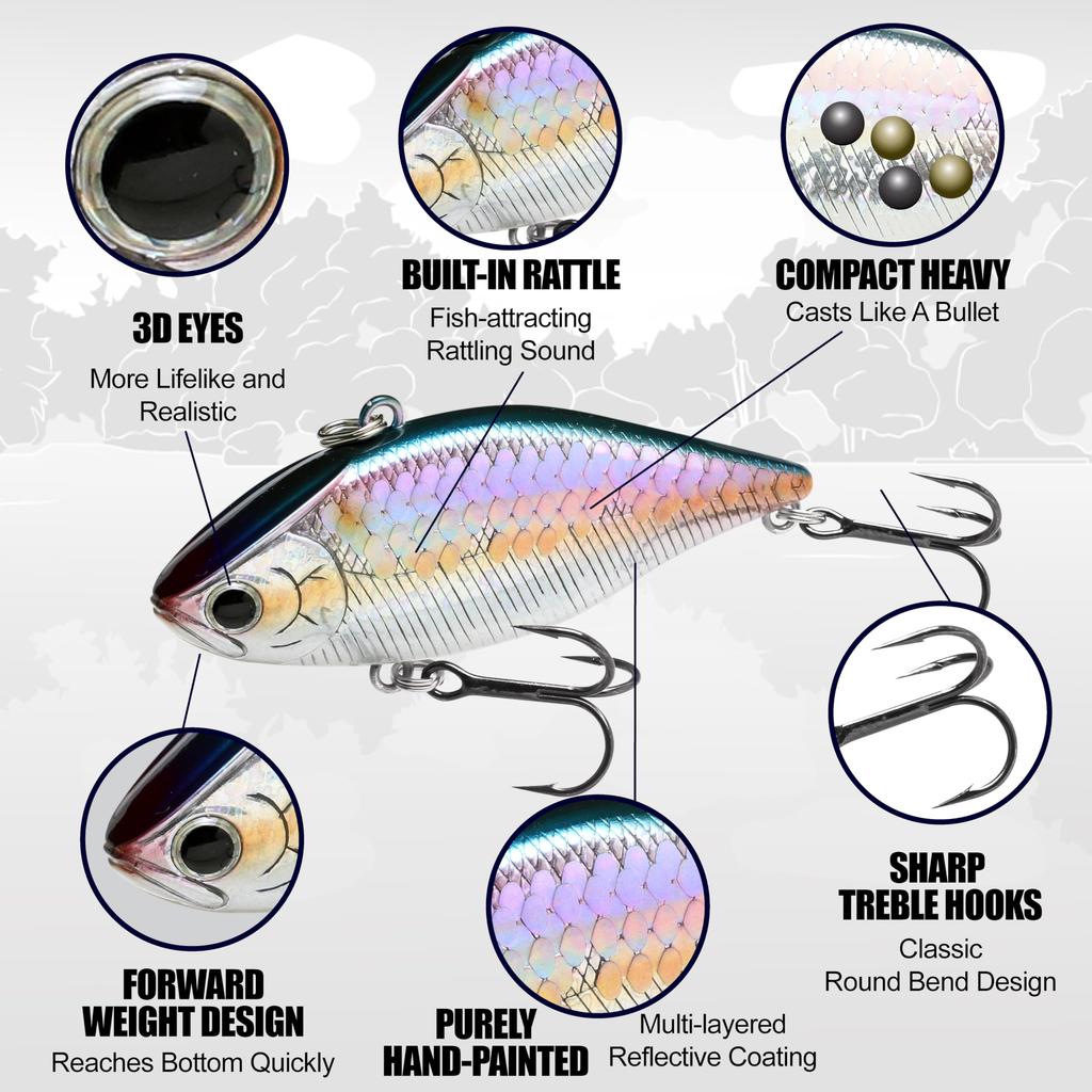 Lucky Craft Fishing Lure Lipless Crankbait MS American LV-150 ~Lucky Vibration~ (270 Shad)