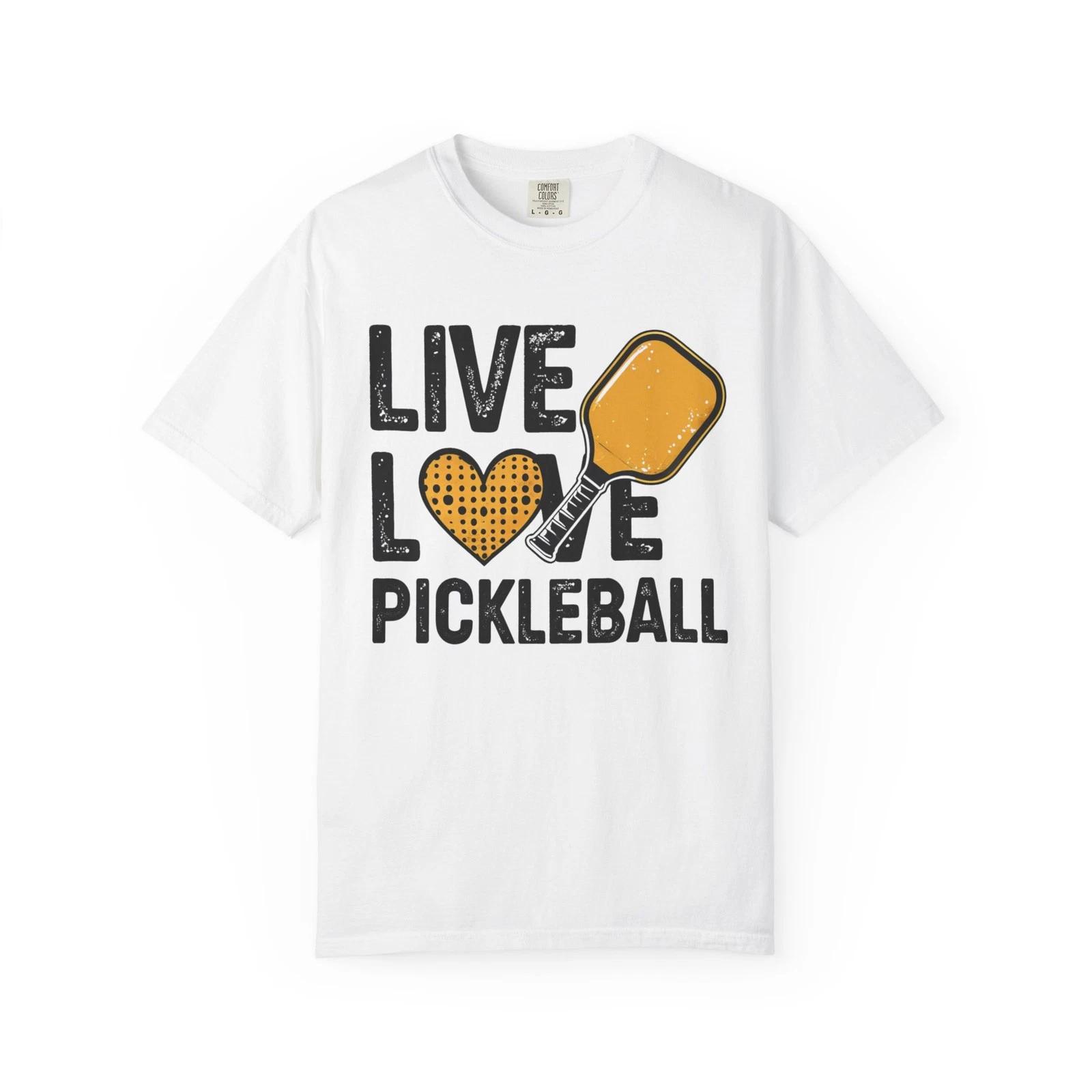 Live Love Pickleball T-Shirt Unisex Sports Gift Casual Tee S