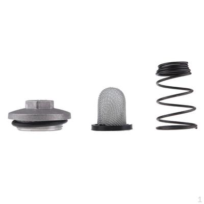 1 Inserire la molla di scarico del tappo di scarico dell'olio motore per GY6 50cc 80cc 125cc 150cc