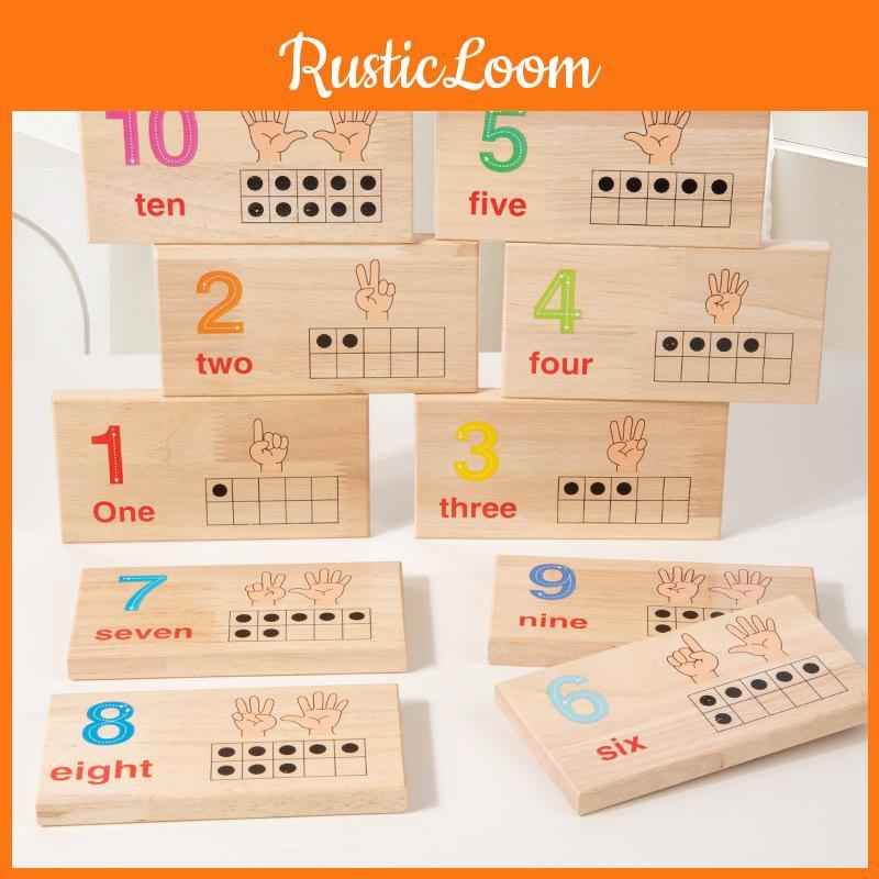 Kids Educational Wooden Counting And Math Game With Number Sticks Learning For