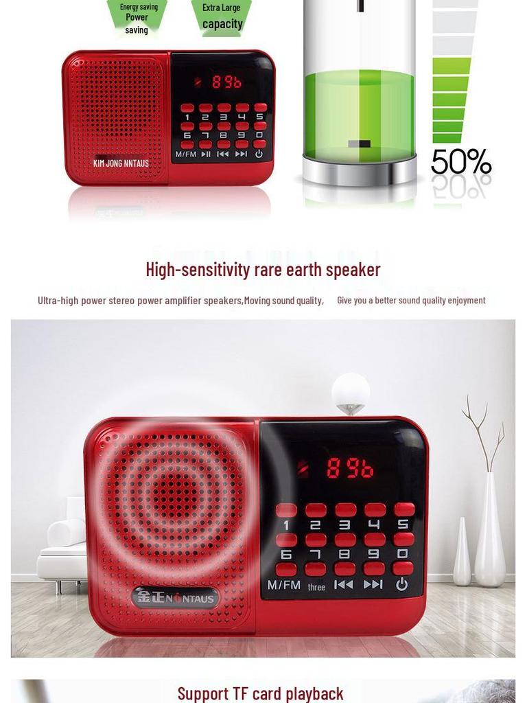 Mini-Lautsprecher für Senioren für Karten, Geschichten und Opern-Hören - Jinzheng Modelle S61, 875, KK69