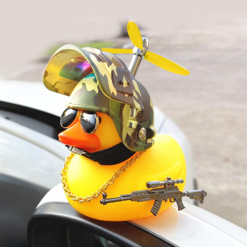 

Резиновая утка, декор для детской комнаты, украшение для автомобиля, желтая утка, декор для приборной панели автомобиля с бамбуковой стрекозой, мультяшные игрушки, орнамент Type C