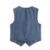 2025 Summer Y2K European & American Style Women's Denim Vest Waistcoat B88464