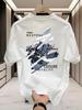 New Cotton Unisexs Tshirt With Summer Street Style Pattern Print Suitable For Casual Combination With Unisexs Shortsleeved Tops