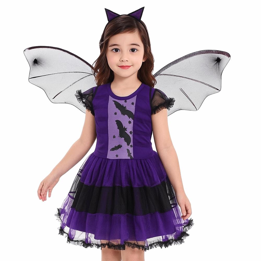 Pointy Hat Childern Halloween Costumes Wizard Halloween Cosplay Costumes  1-6 Y Girls