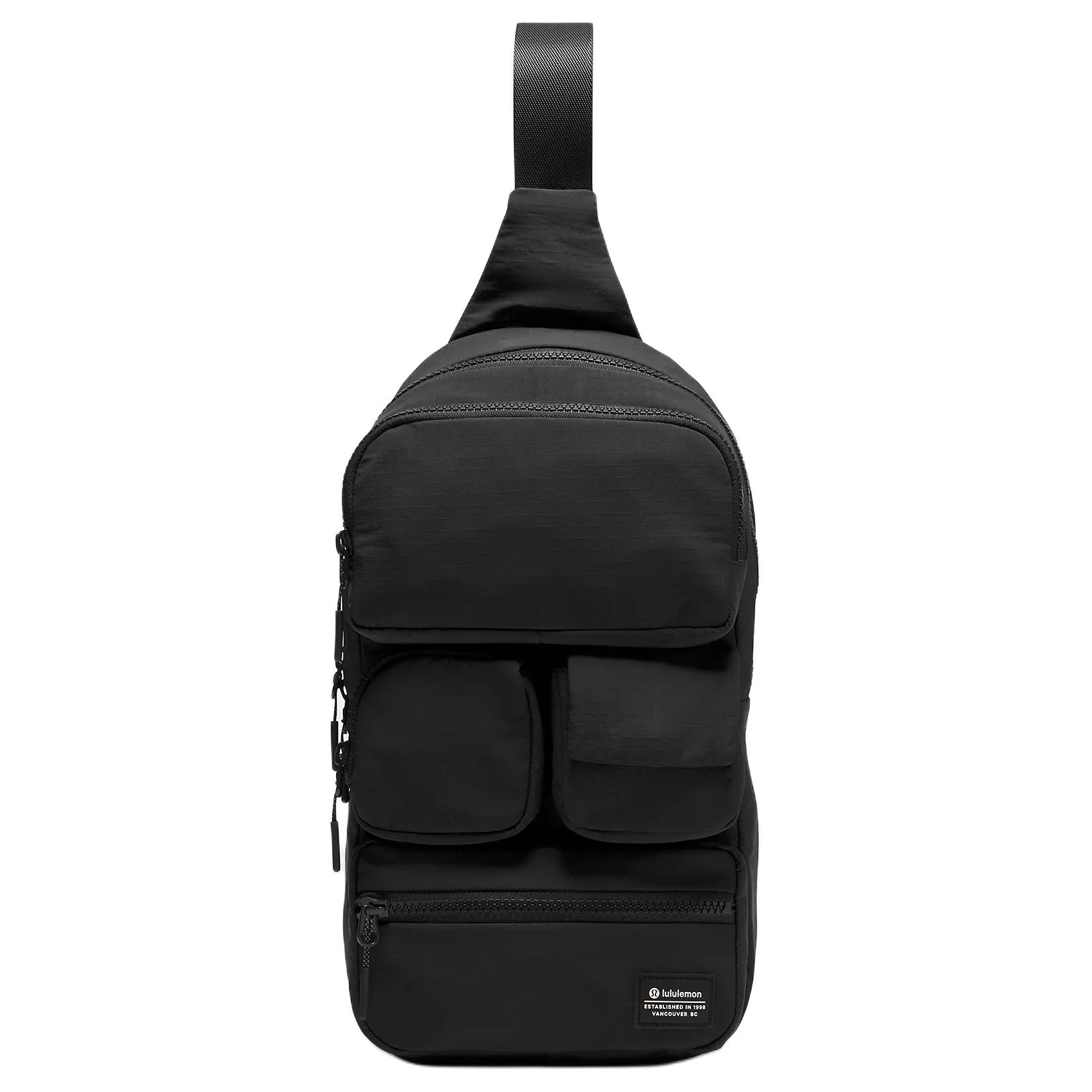 

Lululemon Multi-Pocket 5L Waterproof Adjustable Strap Nylon Chest Bag Men bags Black LU9COHS-0001 Black