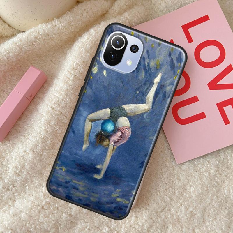 Gymnastics Oil Painting For POCO F3 F1 M3 M4 X3 Pro GT X4 Pro Phone Case For Xiaomi Mi 11 Lite 12 11T Pro Cover