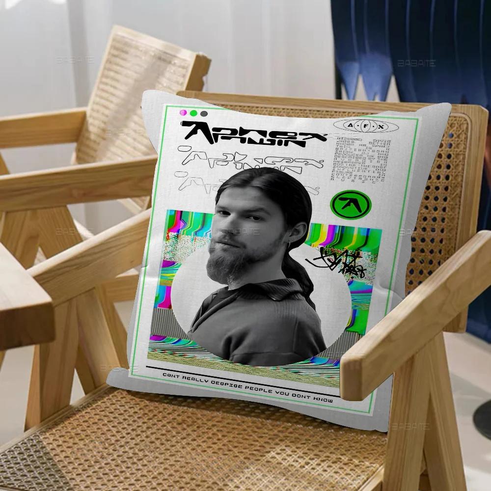 Aphex Twin DJ Pillow Cover Sofa Cushion Cover Home Room Decoration Children Gift