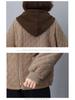Women's Hooded Spliced Jacket - Spring/Autumn 2024 Fashion: Casual, Loose, Slimming Short Style for Petite and Moms