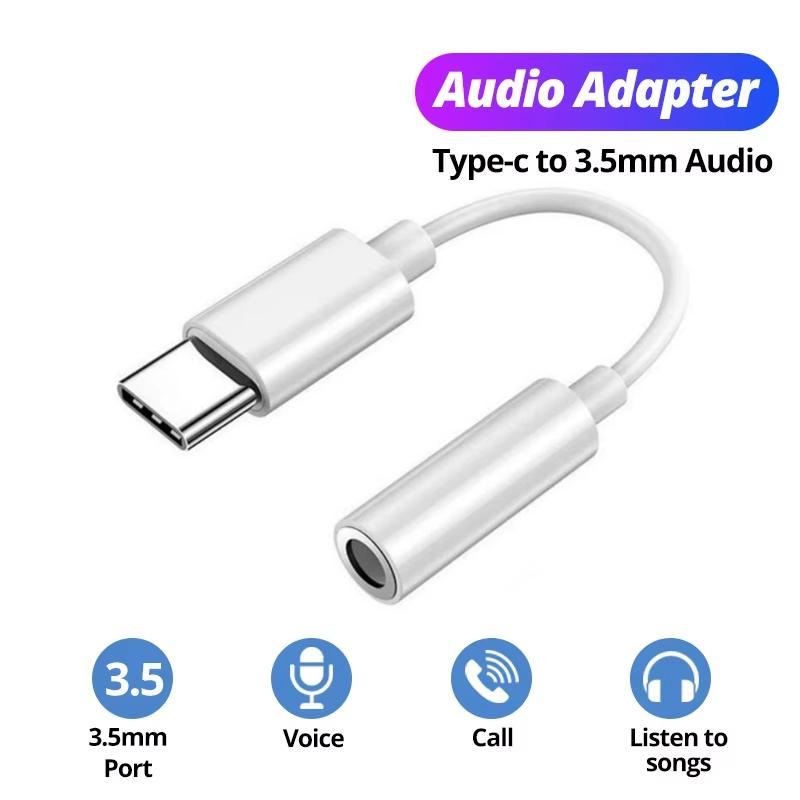 

USB Type C to 3.5mm Jack Audio Cable Earphone AUX Adapter USB C Headphones AUX Audio Converter for Huawei Xiomi Samsung S24 S23 белый