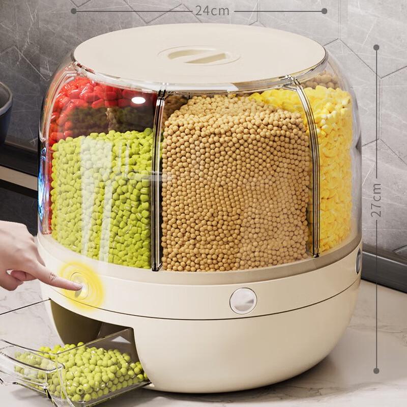 Rotating Multi-Compartment Grain Dispenser