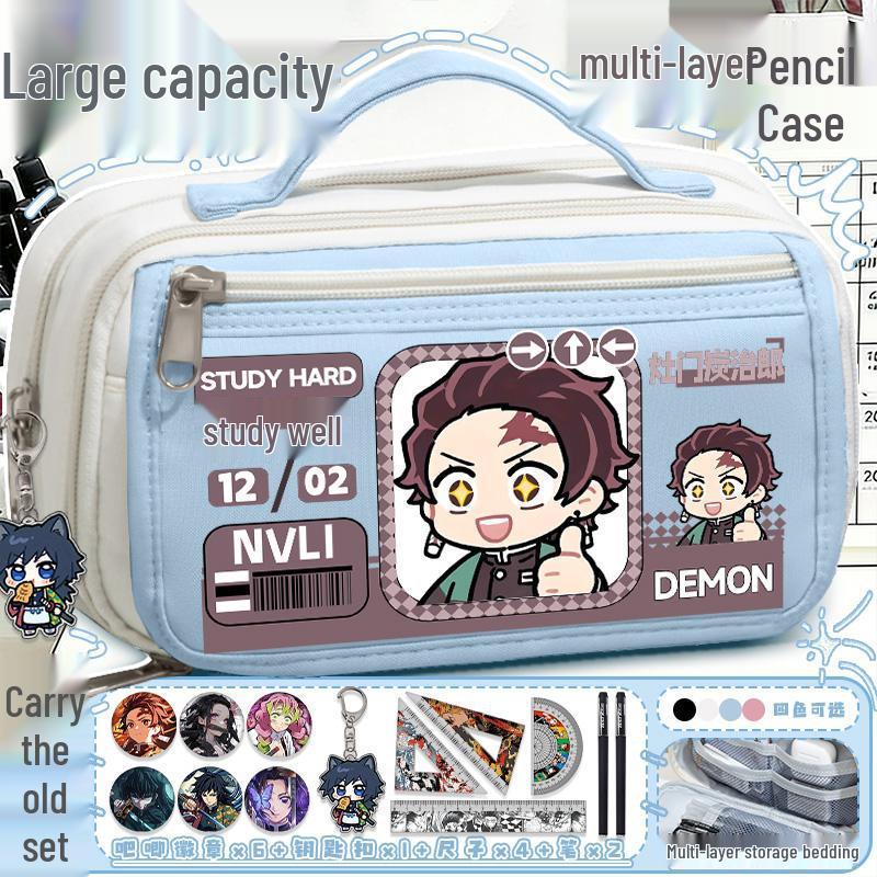 Demon Slayer Mitsuri Kanroji Large Capacity Pencil Case for Students