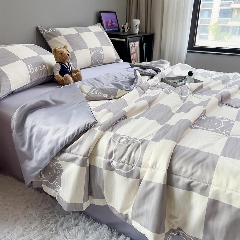 Cool Air Condition Quilt For Cartoon Printed Queen King Comforter Summer Duvet Breathable Soft Office Nap Throw Blanket