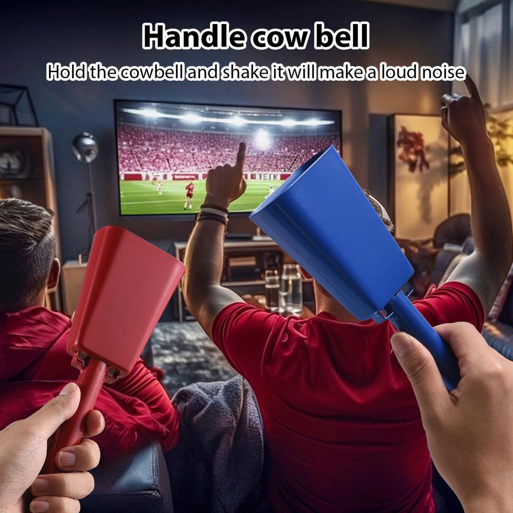 2 Pack Cowbell with Handle Noise Makers for Sporting Football Games Ranch Sports Events Party