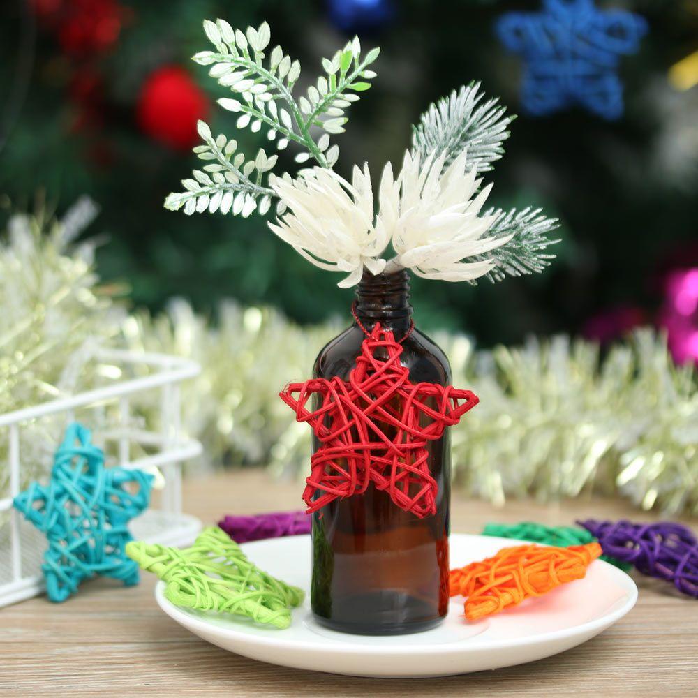 Festival Ornaments Home Decor Sepak Takraw Pentagram Shape Christmas Gift ArtifIcial Rattan Star
