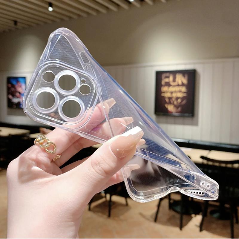 Funda de Teléfono Pareja Gato Pez Dibujo Animado Divertido para IPhone 16 15 14 11 12 13 Pro Max 7 8 Plus Mini XS XR Transparente Blanda Fundas