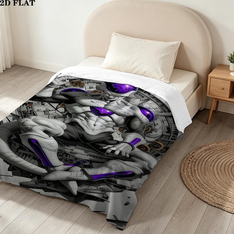 1PC Dragon Ball Patterned Flannel Blanket Suitable For All Seasons For Home Decor Warmth And Comfort Gifts Holiday Present