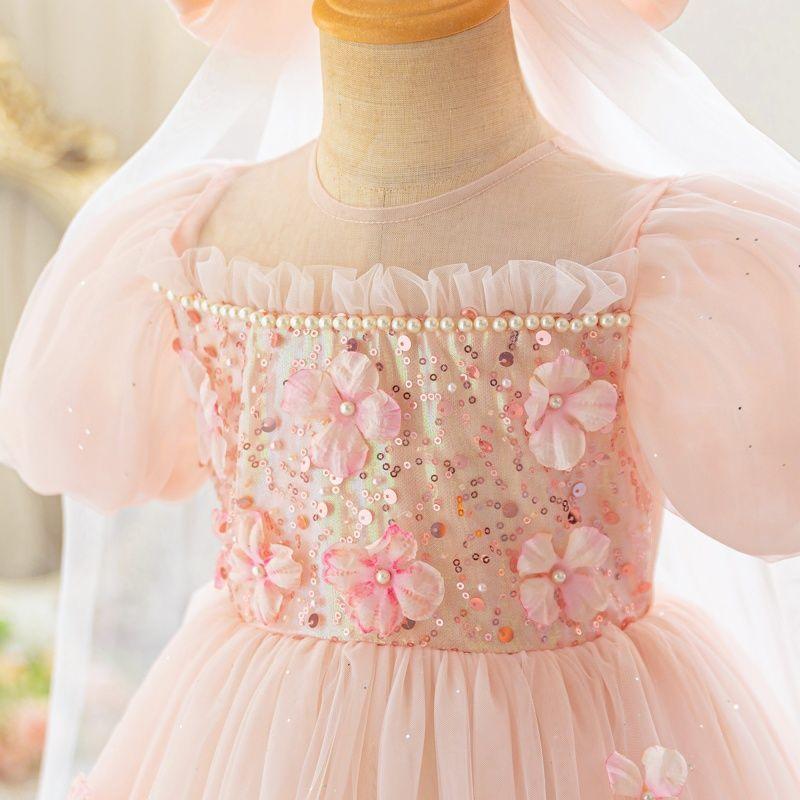 Girls' Fashionable Flower Fairy Tulle Ball Gown Princess Dress Children's Princess Dress