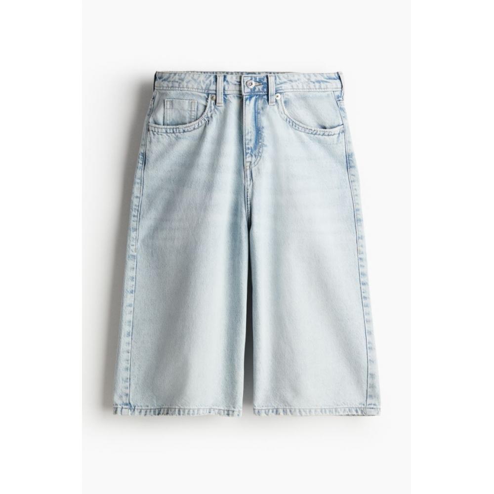 

Шорты-бермуды HM Low Denim, бледно-голубые