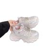Korean Version of Rhinestone Hollow Mesh Dad Shoes Women's New Thick-soled Heightening Casual Versatile Sports Shoes In Summer 2025