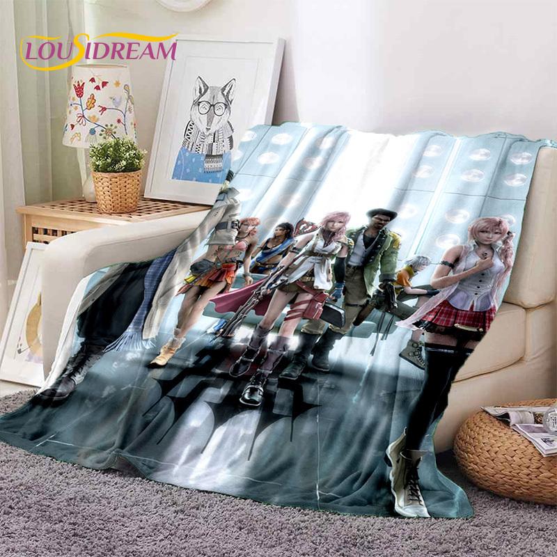 Final Fantasy Series Games Soft Blankets,Keep Warm Throw Blanket Comfortable Blanket for Picnic Beds Sofa Home Bedroom Gift Kids