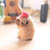 Charming White Capybara Plush Toy Soft Key Ring Cute Decorative Doll Keychain